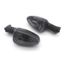(As show, One size) Motorcycle Turn Signal Lights for-BMW K1300R K1200R (Black)