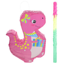 Pinata W Kształcie Dinozaura Z Papierowym Prętem I Cukierkami