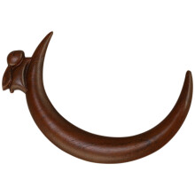Coffee Wooden Moon Hair Stick Chinese Hair Fork for Elegant Updo