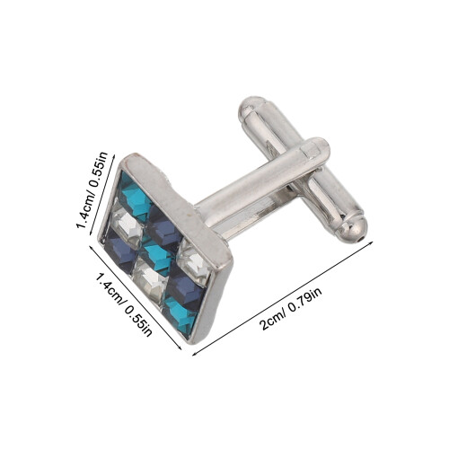2Pcs Botões De Punho Quadrados Para E 2