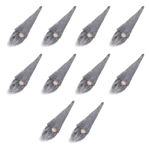 10Pcs Julflaskhättar, Ansiktslösa Dockor Hattar