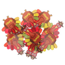 10Pcs Assorted Color Acrylic Turkey Jewelry Charms for DIY Accessories
