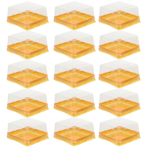 1 Set 100Pcs Fyrkantig Äggula Puff Förpackningslåda