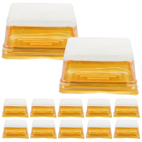 1 Set 100Pcs Fyrkantig Äggula Puff Förpackningslåda 2