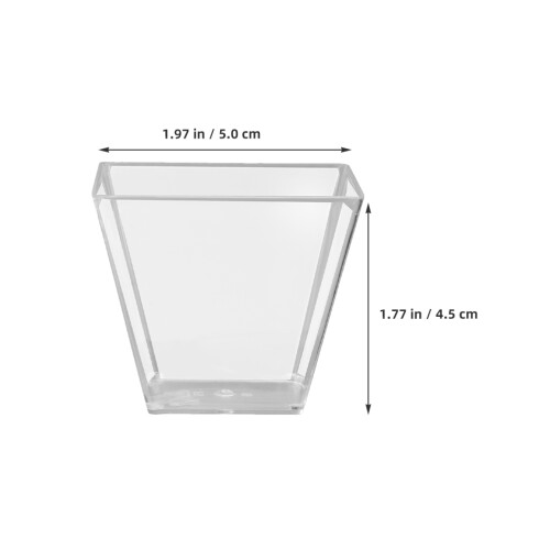 80 Pcs Trapetsformade Dessertservetter 60 Ml 1