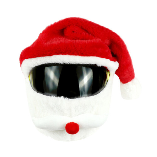 Kerst motorhelm hoes Kerstman hoezen polyester hoed 2