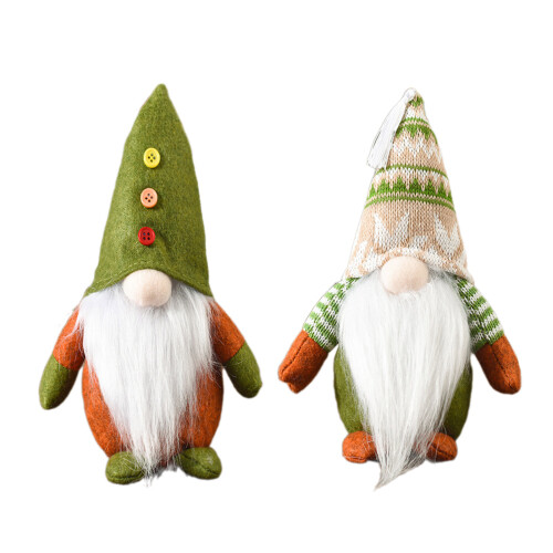 Kerst dwerg pop kabouter Rudolph Tomte Rudolph-Groene hoed 1