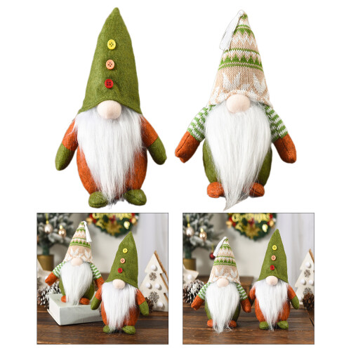 Kerst dwerg pop kabouter Rudolph Tomte Rudolph-Groene hoed 2