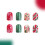 Faux ongles scintillants à pression de noël, couverture 4
