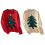 Pull élégant à col rond avec motif d'arbre de noël-abricot S 3