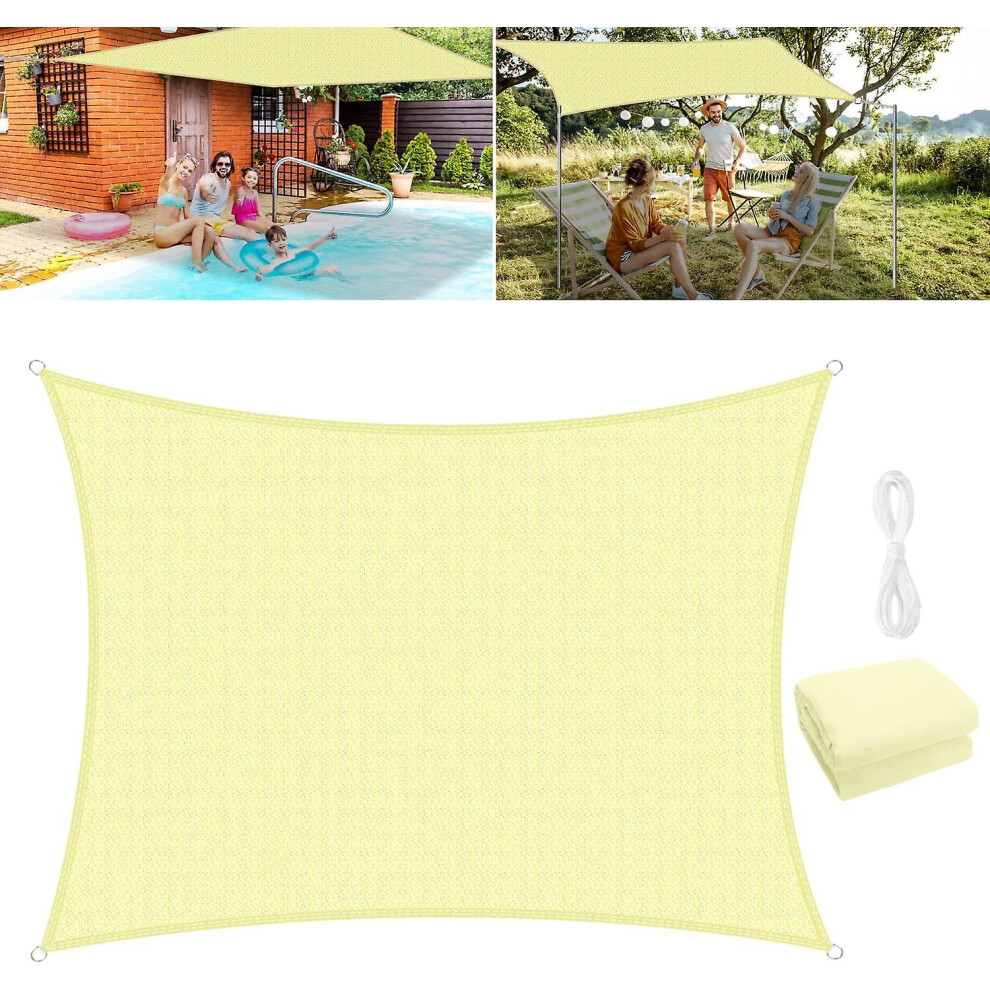 Kikidex (As Show, One Size) Garden Shade Sail, Terrace Shade Sail, Solar Sail, 90% Uv Resistant, Breathable, (2X3m)