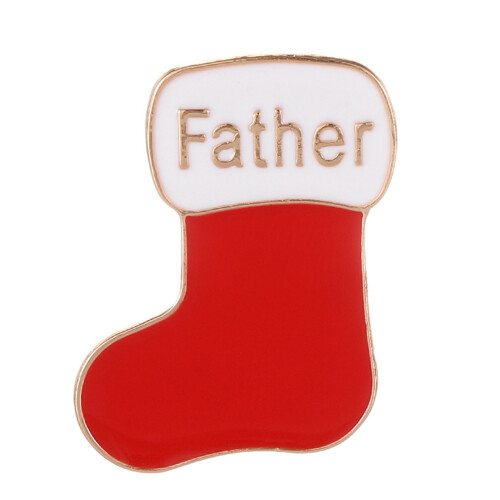 Broche de collier élégante, chaussette de noël élégante,-père