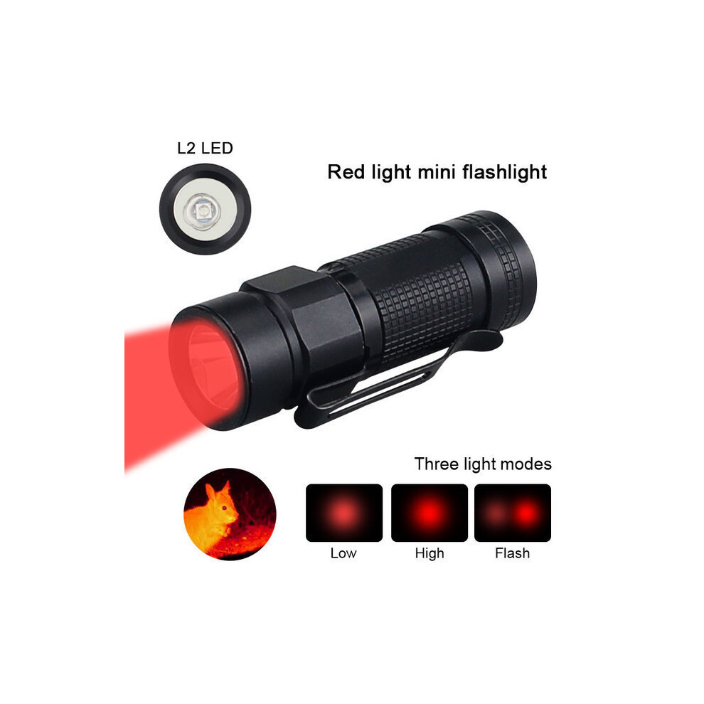 (Red) Pocket Portable Mini Led Usb Flashlight Waterproof Small Torch Hiking For Travel-image-OPC-PMN8SZT-NEW