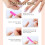 Faux-ongles de noël à couverture complète, pointe française à 2
