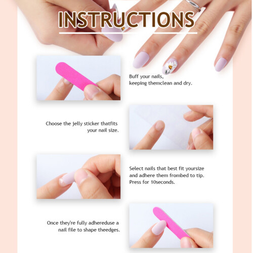 Faux-ongles de noël à couverture complète, pointe française à 1