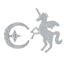 1Paar Silber Ohrstecker Damen Ohrschmuck Elegant