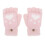1 Paar Kinder Plüsch Halbfinger Für Draußen (Pink) 1