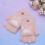 1 Paar Kinder Plüsch Halbfinger Für Draußen (Pink) 3