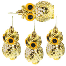 12Stk Hängende Weihnachtsbaumanhänger Kunststoff Gold