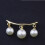 2 Arc Broche Parel Speld Kledingaccessoire Goudkleurig 11