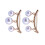2 Arc Broche Parel Speld Kledingaccessoire Goudkleurig 6