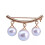 2 Arc Broche Parel Speld Kledingaccessoire Goudkleurig 2
