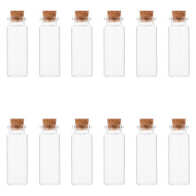 24 Pcs Plastic Cork Bottles Glass Glitter Powder Dispenser Mini Wish