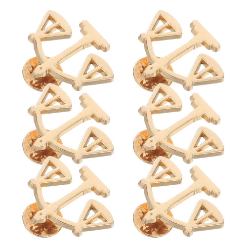 6 Scaal Broche Speld Metalen Kledingaccessoire Feest