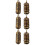 6St Gouden Boeddhistische Sleutelhanger, Messing Met Om 8