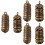 6St Gouden Boeddhistische Sleutelhanger, Messing Met Om 6