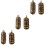 6St Gouden Boeddhistische Sleutelhanger, Messing Met Om 5