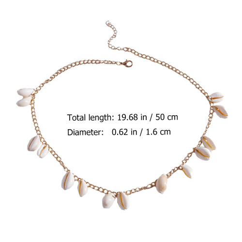 1Stk Shell Halskette Clavicle Chain Legierung Gold 1