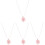 4Stk Halskette Opal Rosa Geschenk 4
