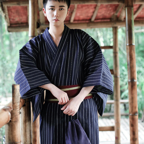 1 Kimono Samurai Japonés Formal Negro Con 2