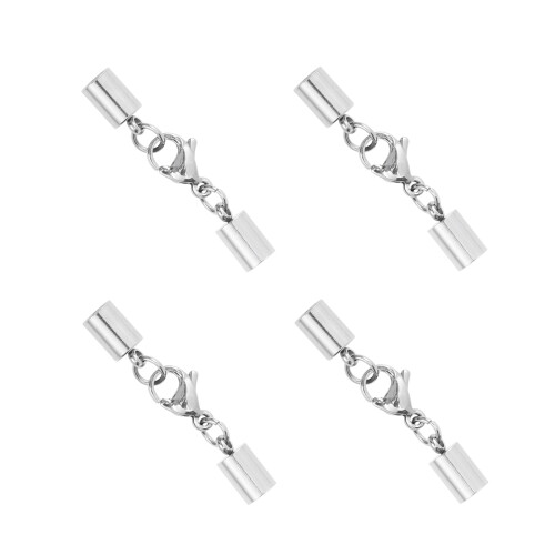 4 Unidades De Cordón En Acero Inoxidable ( 4 Mm) 2