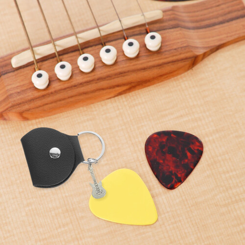 Funda Para De Guitarra De Cuero 2 Piezas 1