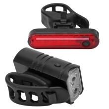 Conjunto de luces para bicicleta recargables por USB - 1000 mAh/200 mAh