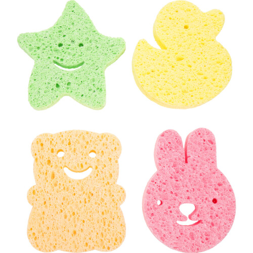 4 Piezas Esponja Bebé Exfoliante Ducha Accesorios Infantil 2