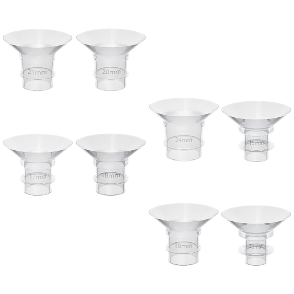 8 Pcs Silicone Breast Pump Flange Inserts Villcase