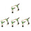 4 Paires De Boucles D'oreilles Stud Percées Oiseaux 2