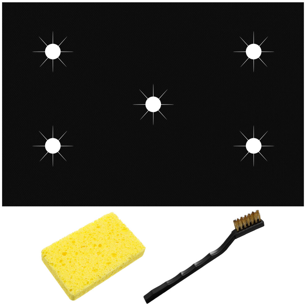 1 Set Stove Top Cover Liner Mats With Cleaning Brush For Gas Stoves-image-OPC-PMN9B65-NEW