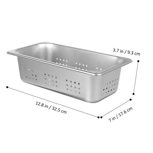 Perforated Stainless Steel Deep Tray For Steam Table Use 1