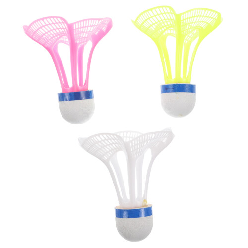 3St Winddichte Badminton Shuttlecocks Voor Buiten Oefenen Draagbaar