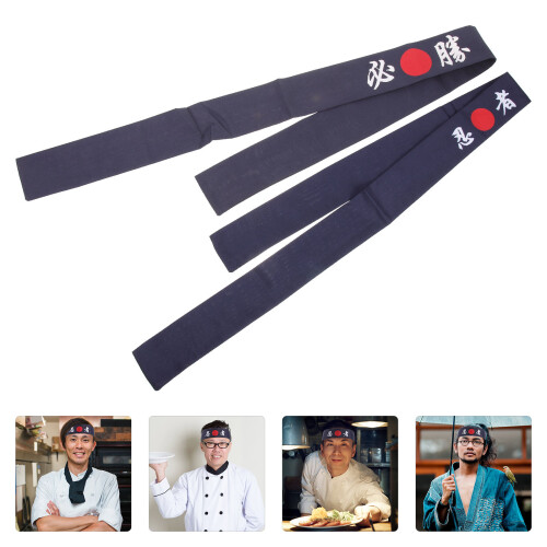 2 Decoratieve Hoofdband Ademend Karate Chef Accessoire 2