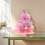 Tabletop Christmas Tree 2Ft Mini Artificial With Lights Pink 6
