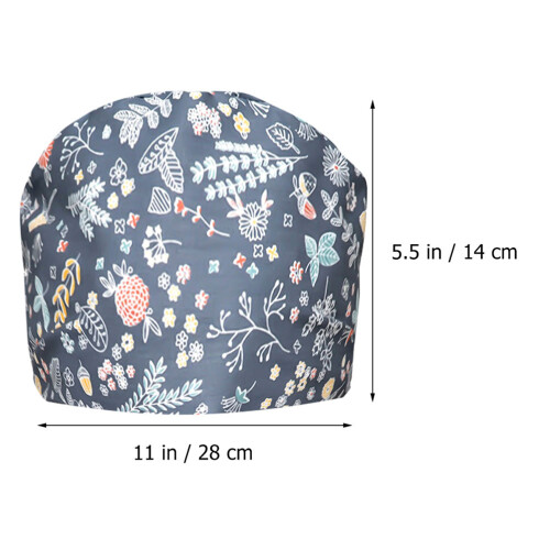 Unisexe Bonnet De Imprimé Fleurs Nœud Réglable 1