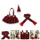 Ensemble Plaid Vin Robe Costume De Noël Housses Pour Bouteille 5