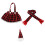 Ensemble Plaid Vin Robe Costume De Noël Housses Pour Bouteille 4