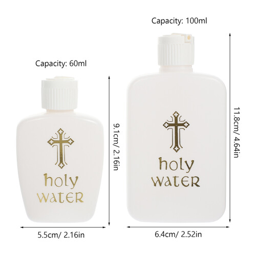 4Pcs Refillable Plastic Holy Water Bottles Catholic Props 1
