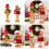 Set mit 2 saisonalen Lebkuchenmann-Zwergenfiguren, 2